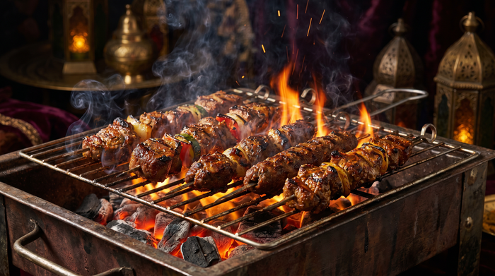 Confraternização de fim de ano de empresa com churrasco marroquino